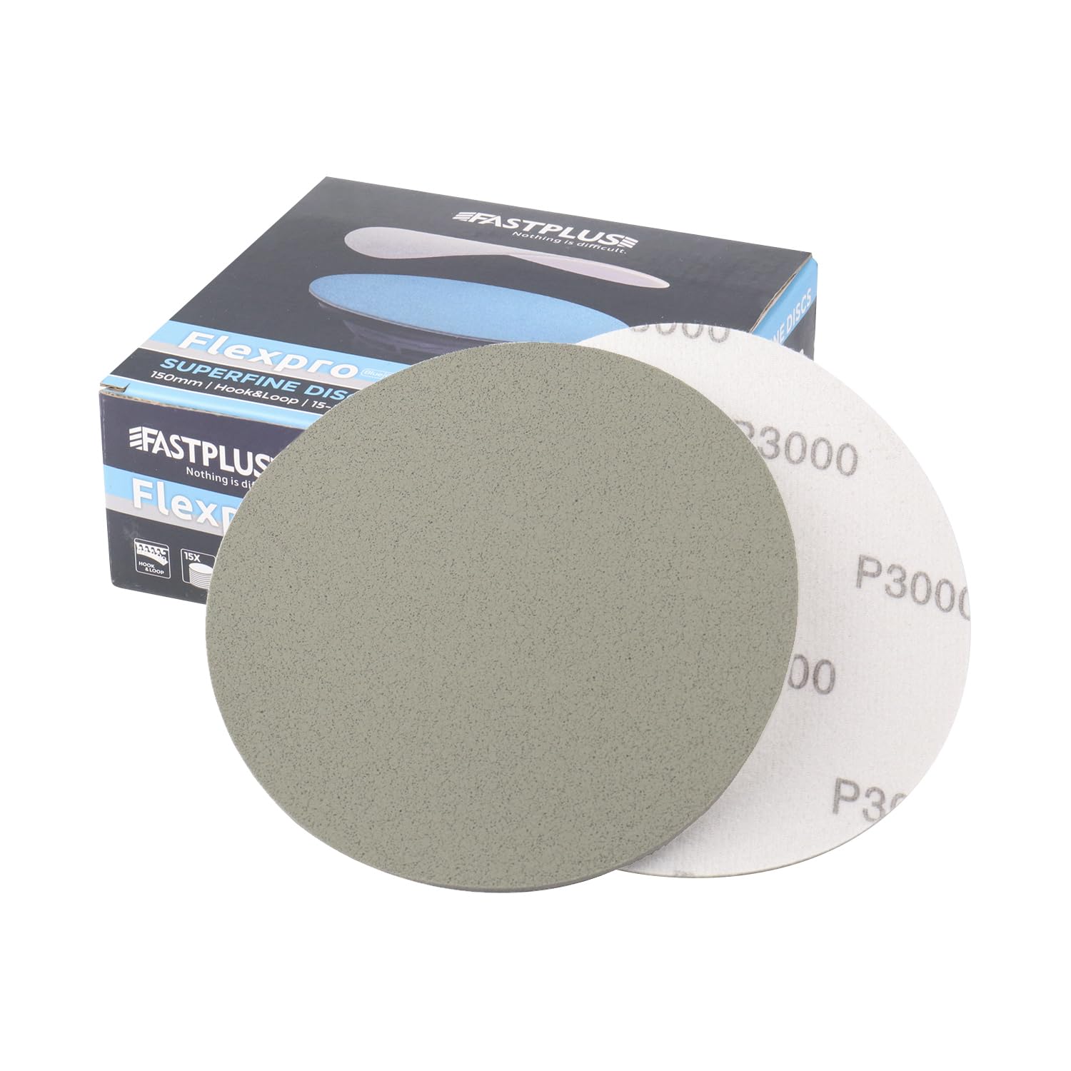 Photo 1 of 6 Inch Foam Disc Sanding Discs 15PCS Hook and Loop Foam backed discs 3000 Grit Assorted Wet and Dry Round Sand Paper for Random Orbital Sander