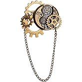 BLESSUME Unisex Steampunk Brooch Lapel Pin