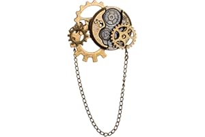 BLESSUME Unisex Steampunk Brooch Lapel Pin
