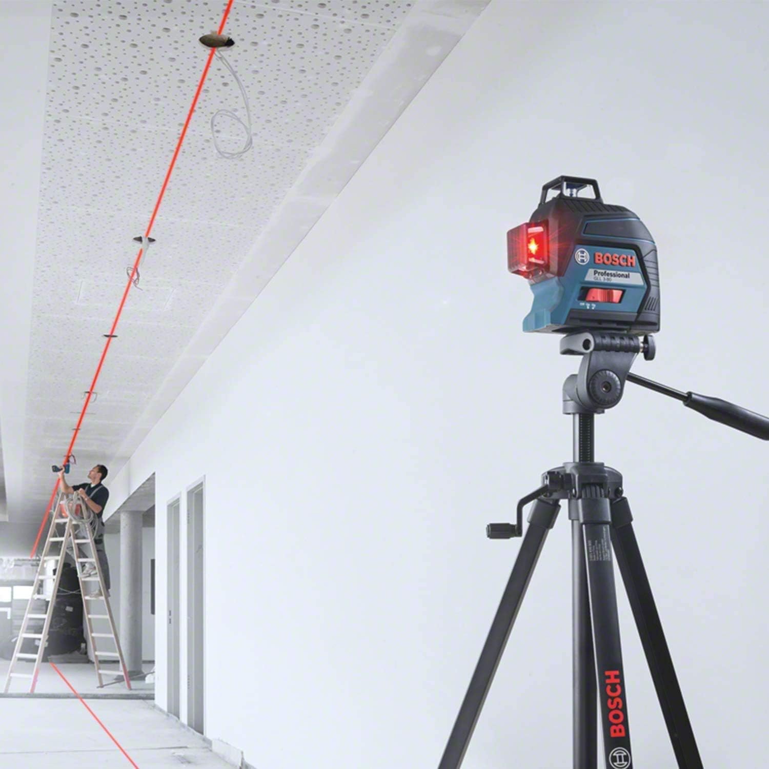 Bosch Professional Laser Level GLL 3-80 (red Laser, Interior, Working Range: up to 30m, 4X Battery, AA, in Carrying case) - Image 5