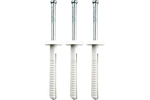 PHAT SATELLITE Nylon Mushroom Head Drive Pin Nail-in Anchor 3/16" x 1-1/2" (1 Pack of 20 Pieces)