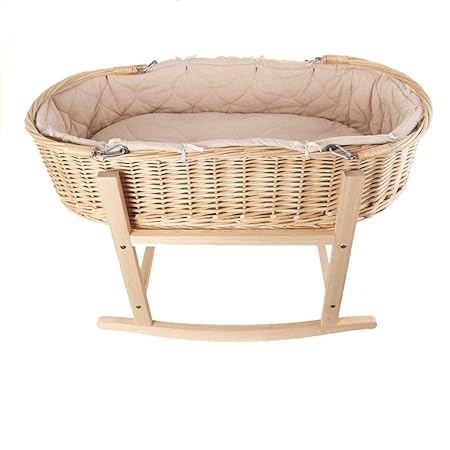 rattan baby crib