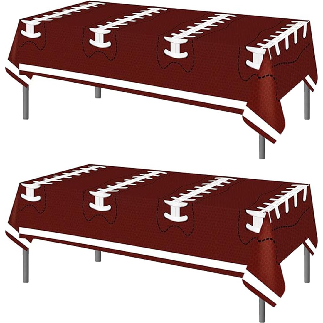 TOKYMOON 2 Pack of Disposable American Football Field Rugby Themed 54x87In Tablecloths Party Wedding Picnic Banquet Table Cover for Football Themed Birthdays and Game Days Party Supplies โ image 1