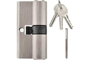 DIOCHE Copper Dual Open Lock Cylinder Anti-Snap Anti-Drill Anti-theft Wooden Door Lock Cylinder 60/65mm(60)