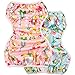 Dwave 2pcs Pack One Size Baby & Toddler Reusable Washable Swim Diapers (Zoo Animals)