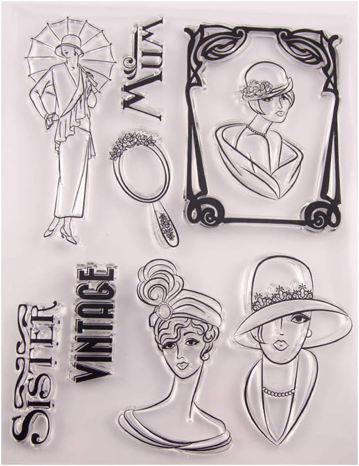 Leidersty Sister Vintage Seal Stamp Silicone Clear Stamps Scrapbooking Card Making
