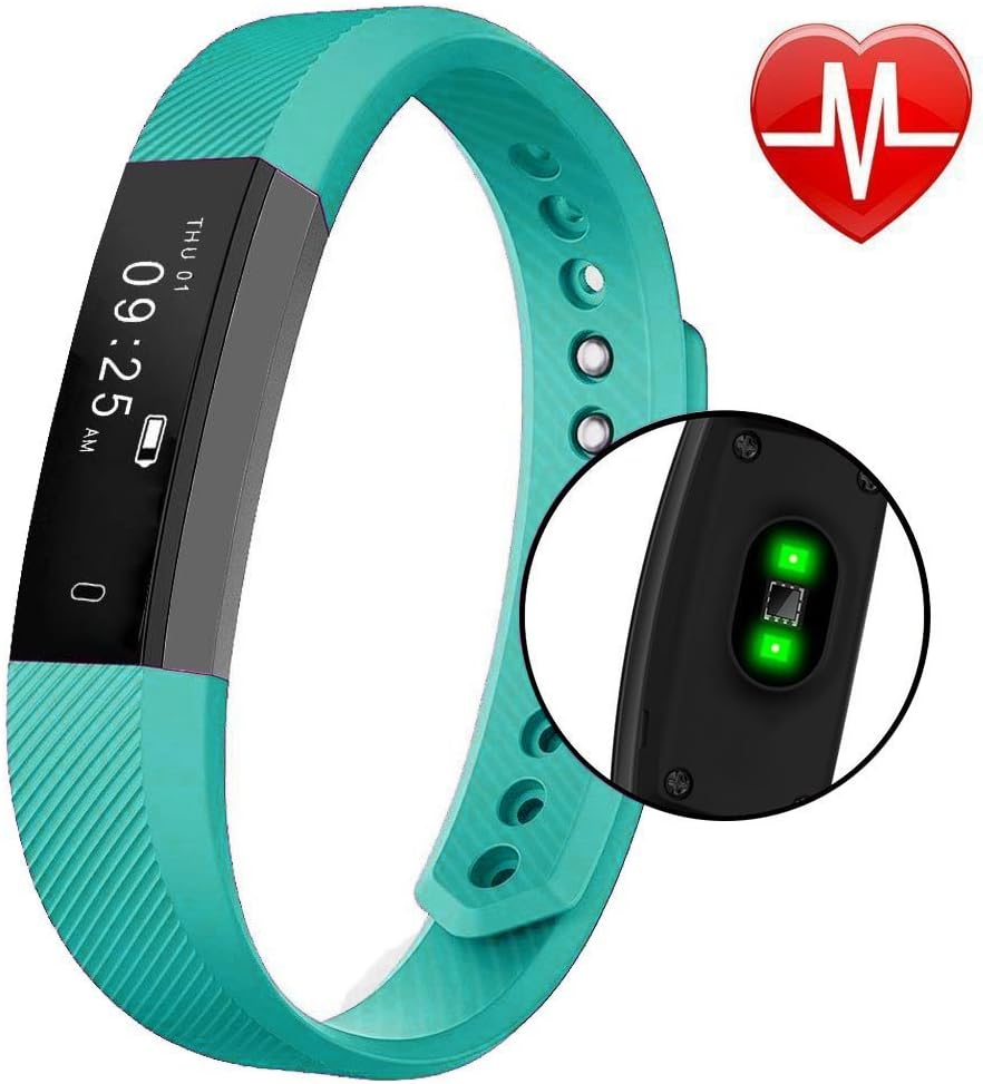 Smart Bracelet with Heart Rate Monitor - TopYart ID 115HR Wristband 0.86 OLED Point Touch Screen Bluetooth Call Remind Remote Self-Timer Life Waterproof Calorie Counter Wireless Pedometer Sport Sleep Monitor for Android iOS Phone