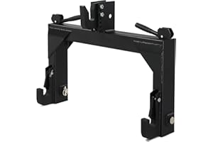 Parts-Diyer 3 Point Quick Hitch 3000 lbs Adaptation to Category 1 & 2 Tractor 3-Pt Attachments with 5 Level Adjustable Bolt (Black)