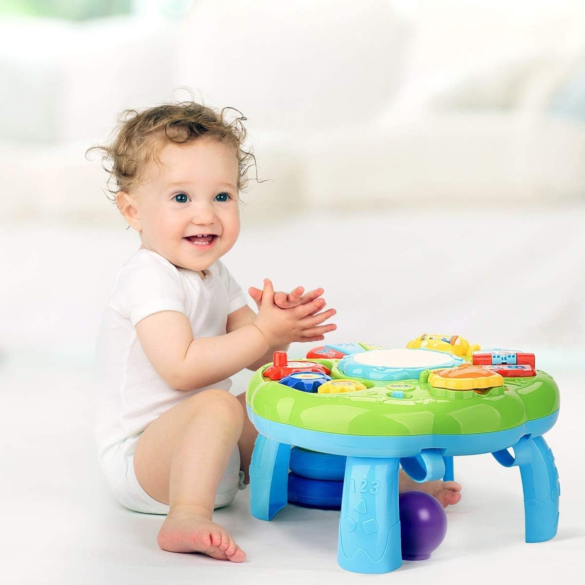 Jouets Musicaux Cadeau Pour Garcons Filles Table De Jeu Musicale Pour Enfants 6 Mois Table Dactivite Musicale Pour Les Tout Petits Stotoy Table Dapprentissage Jouet Sonore Pour Bebe Deducation Precoce Jeux Et Jouets
