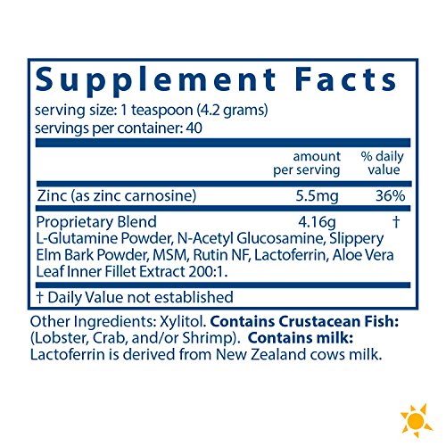 Vital Nutrients - GI Repair Powder - Promotes Healthy Intestinal Function and a Healthy Gastrointestinal Lining - 168 Grams