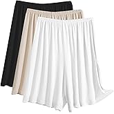 Imrmb 3 Pack Women's Half Slip Shorts for Under Dresses Pettipants for Women Culottes Shorts Half Slips Split Skirt