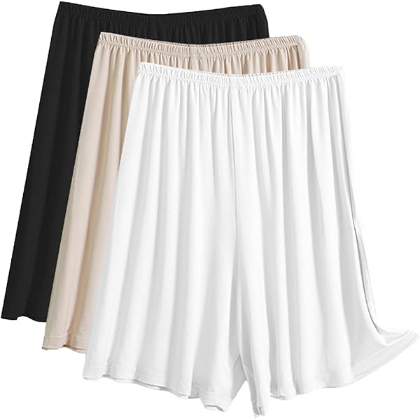 EYNDYN 3 Pack Women's Half Slip Shorts for Under Dresses