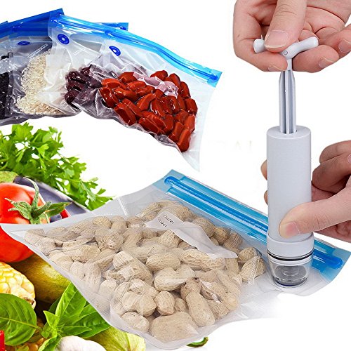 Sous Vide Bags Kit for Various Cookers,Accessories Include 15 BPA Free Reusable Vacuum Bags, 1 Hand Pump,4 Bag Sealing Clips,Practical for Food Storage & Cooking - Thumbnail 3