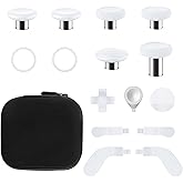 TOMSIN Thumbsticks&Paddles for Xbox Elite 2 Controller,15 In 1 Accessories Pack with Case for Xbox Elite Controller Series 2 Core,6 Metal Thumbsticks,4 Paddles,2 D-pad,Protection Rings (White)