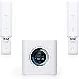 AmpliFi HD WiFi System by Ubiquiti Labs, Seamless Whole Home Wireless Internet Coverage, HD WiFi Router, 2 Mesh Points, 4 Gigabit Ethernet, 1 WAN Port, Ethernet Cable, Replaces Router & WiFi Extenders