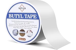 NetLea RV Roof Tape 4 Inch,UV Resistant & Waterproof RV Sealant Tape for RV Repair,Window Sealing,Truck Sealing,Stop Camper Roof Leaks,White(4"*50')