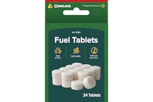 Coghlan's Solid Fuel Firestarting Tablets - 9 Minute Burn Time- Portable, Lightweight Firestarter for Camping, Backpacking, Emergency Preparedness, and Outdoor Cooking (24 Tablets)