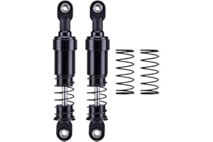 YSKMLOLP 75mm-115mm Bore Shocks, RC Crawler Shocks for 1/10 RC Crawler LCG Chassis Gspeed V3 Element Enduro SCX10 TRX4 Gamde R1 Comp Builds DIY (Black 85mm 2pcs)