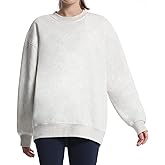 THE GYM PEOPLE Womens' Fleece Crewneck Loose fit Soft Oversized Pullover Sweatshirt