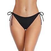 Holipick Bikini Bottoms for Women String Bathing Suit Bottom with Moderate Coverage Low Waist Swimsuit Bottom