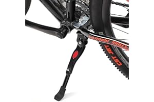 Souke Sports Bike Kickstand Adjustable for 24-26 Inch Bicycle Center-Mount Aluminum Alloy Kick Stand