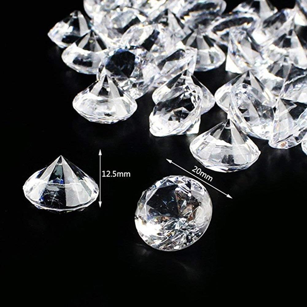 2000 Stück Diamant-Konfetti Aus Acryl (10 Mm, 4 Karat) – Transparent Für Hochzeitstisch & Festliche Dekoration
