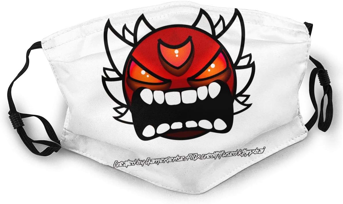 NOT Geometry Dash Face Mouth Cover Protect Comfy Breathable Safety Air Fog Outdoor Fashion Half Face Face Protections - for Man and Woman