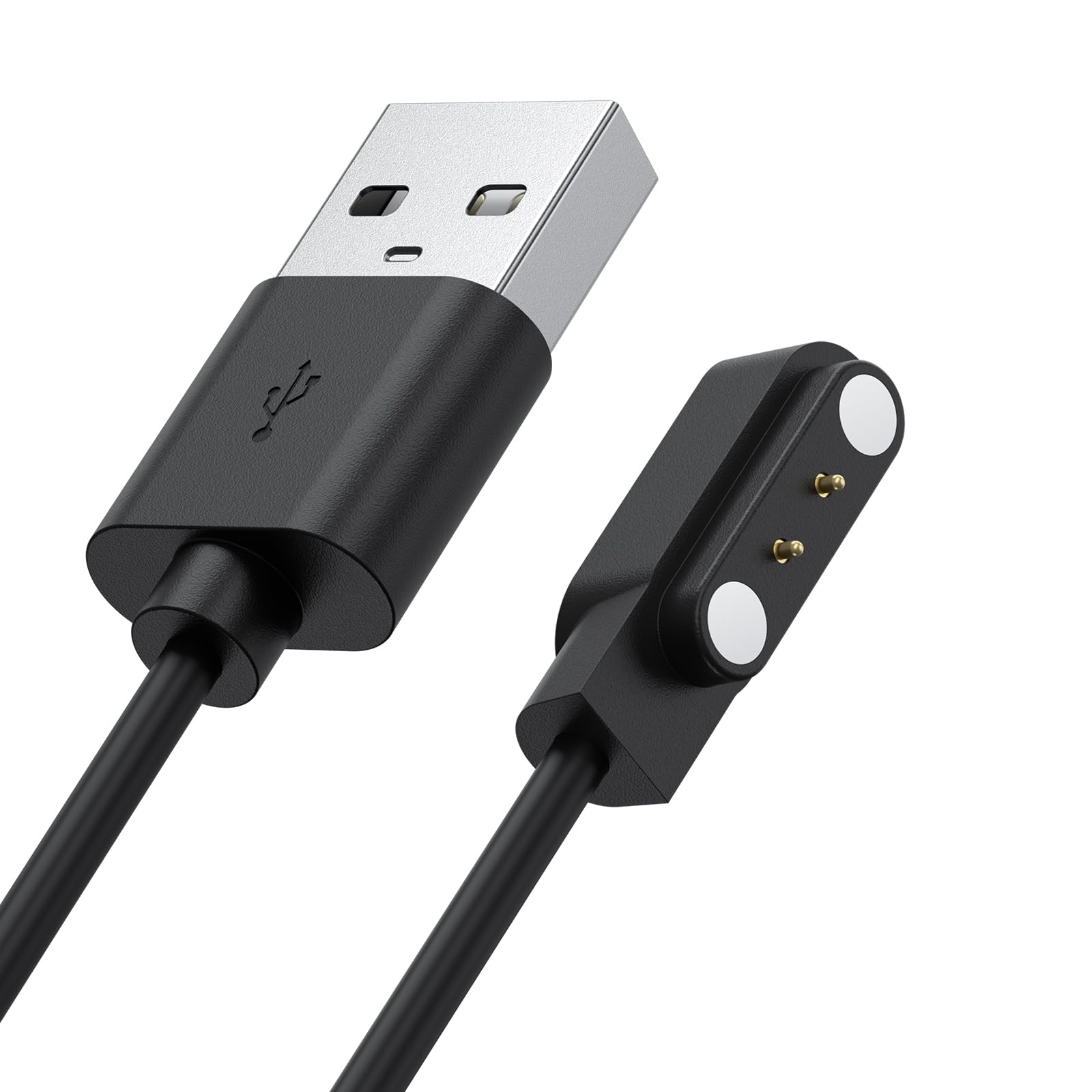 Zoye Magnetic Charger for YAMAY SW022, Magnetic Smart Watch Charger 2 pin 4mm, Smart Watch Charging Cables Compatible with Ticwatch GTX, Xiaomi Haylou RT LSO5S, AGPTEK LW11(USB A)