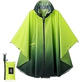POWINSUN Fashion Hooded Rain Poncho Waterproof Raincoat Jacket with pocket for Women/Men/Adult
