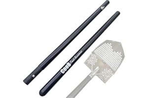 CooB Travel Carbon Fiber Handle Pole for Metal Detector Hunting Sand Scoop Shovel, Sand Scoop Not Included (Carbon Fiber Handle)