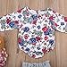 Infant Baby Girl Long Sleeve Floral Romper Bowknot Dress Skirt Casual Outfit