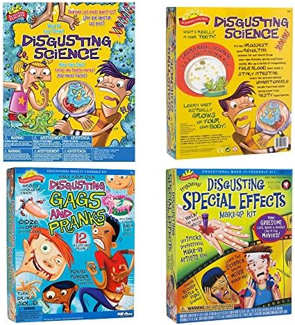 Scientific Explorer Disgusting Science Kit 3 Pc Mega Bundle with Disgusting Special Effects Makeup Kit and Disgusting Gags and Pranks - The Perfect Gross Gift for Kids