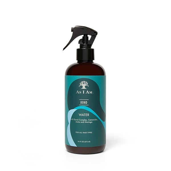 AS I AM BOND WATER – 16 OZ – WITH MORINGA, AMLA, & CERAMIDES – HAIR REPAIR TREATMENT FOR DAMAGED HAIR