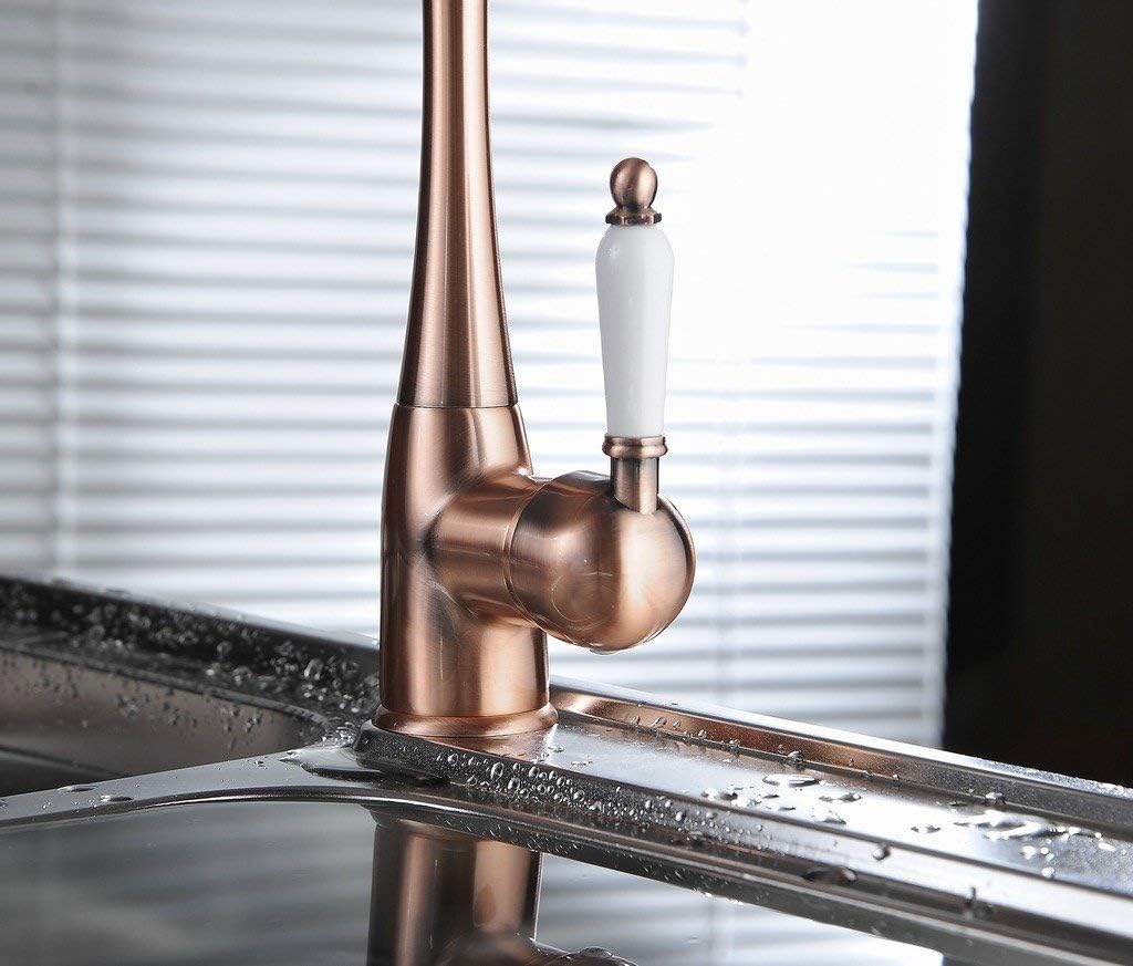 Greenspring Kitchen Sink Faucet Copper Traditional Period Single Ceramic Lever One Hole Mixer Tap Wet Bar Sink Faucet - - 