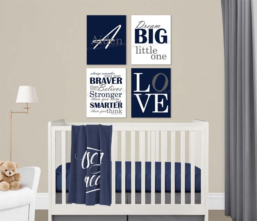 boy nursery canvas wall art