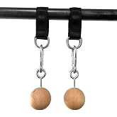 Gonetre Wood Pull Up Balls Rock Climbing Holds Training Set Arm Strength Trainer Pull Up Ball Climbing Holds