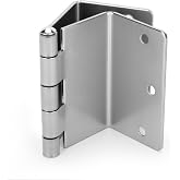Goldenwarm 3 Pack Brushed 3.5" Offset Door Hinges 1/4" Inch Radius | Full Mortise and Expandable, Satin Nickel Brushed Offset Door Hinges, Swing Clear Door Hinges