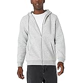 Zukela Men's Full-Zip Hooded Sweatshirt Sherpa FLeece Lining Zip-up Hoodies Heavyweight Plain Hoodie for Men M to 3XL