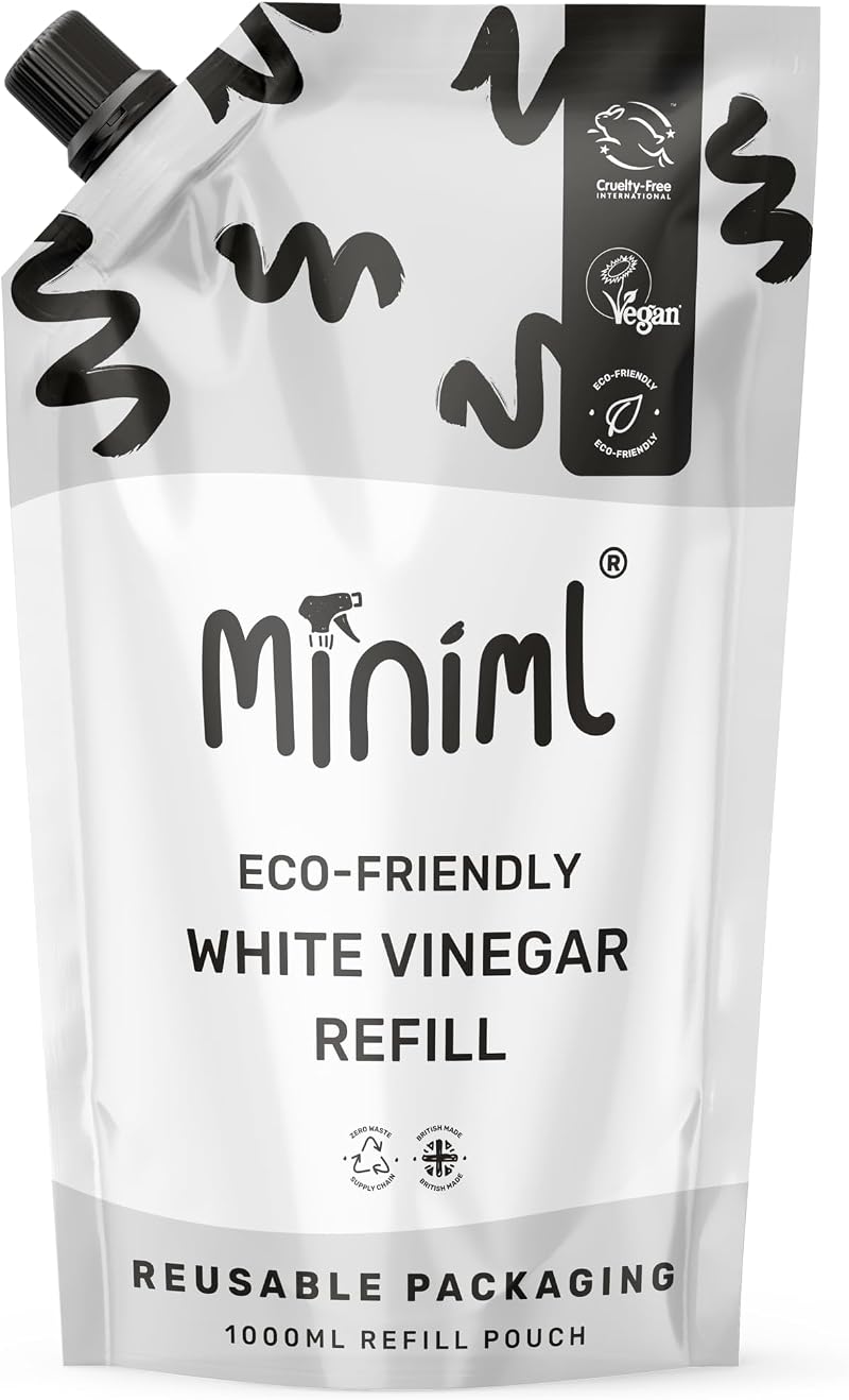 Miniml Eco White Vinegar Cleaning 1L Refill Unscented Multi Surface