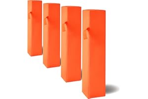 Desunqin Football End Zone Pylons,18" x 4" x 4" Sand Weighted Anchorless Football Pylons Field Markers, Football Pylons Football Accessories for Sports Game Training