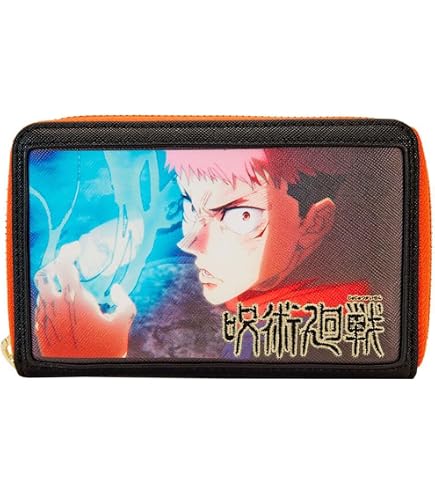 Amazon.com: Loungefly Jujutsu Kaisen Yuji Itadori Zip Around Wallet
