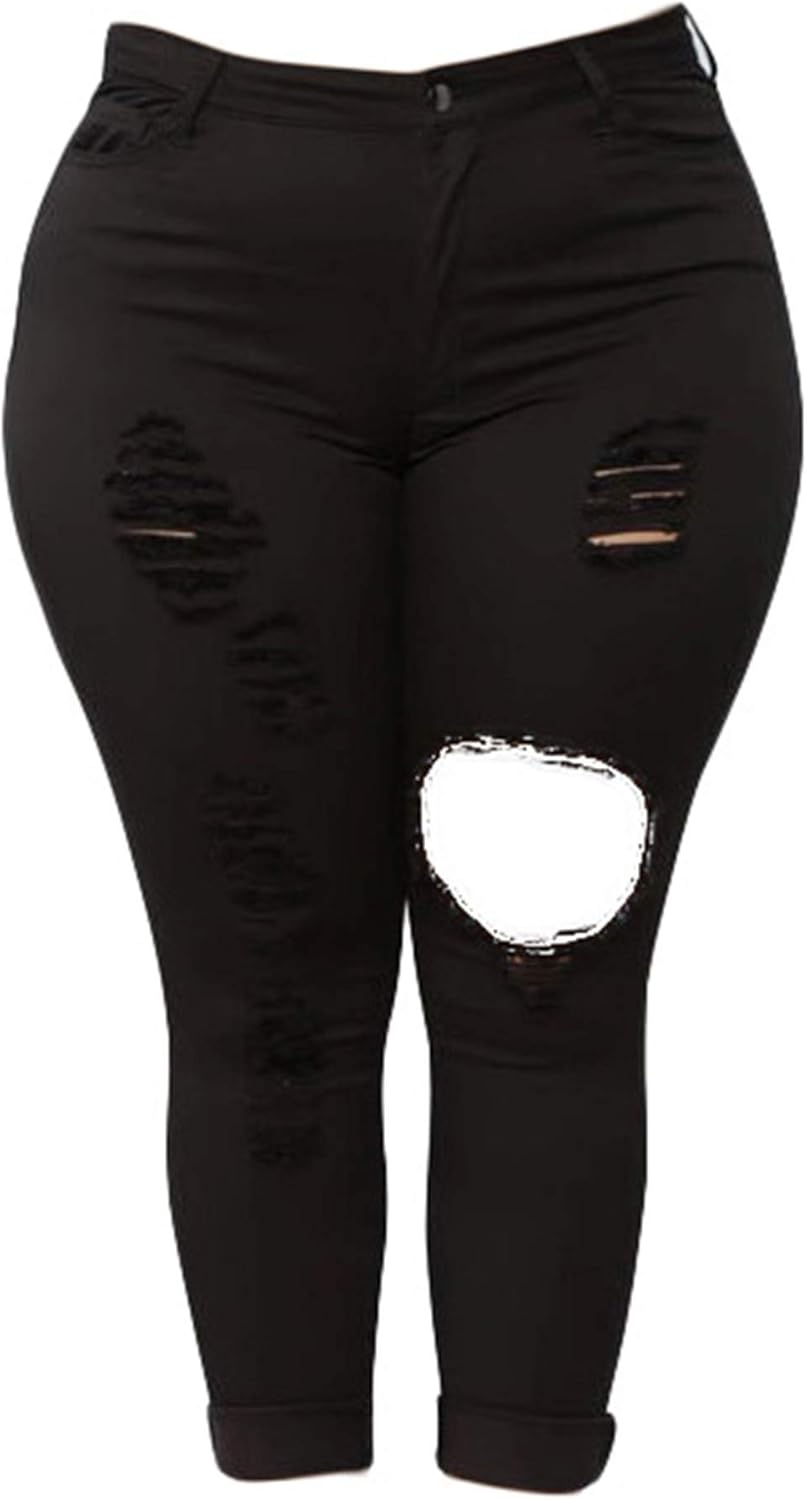 plus size skinny black trousers