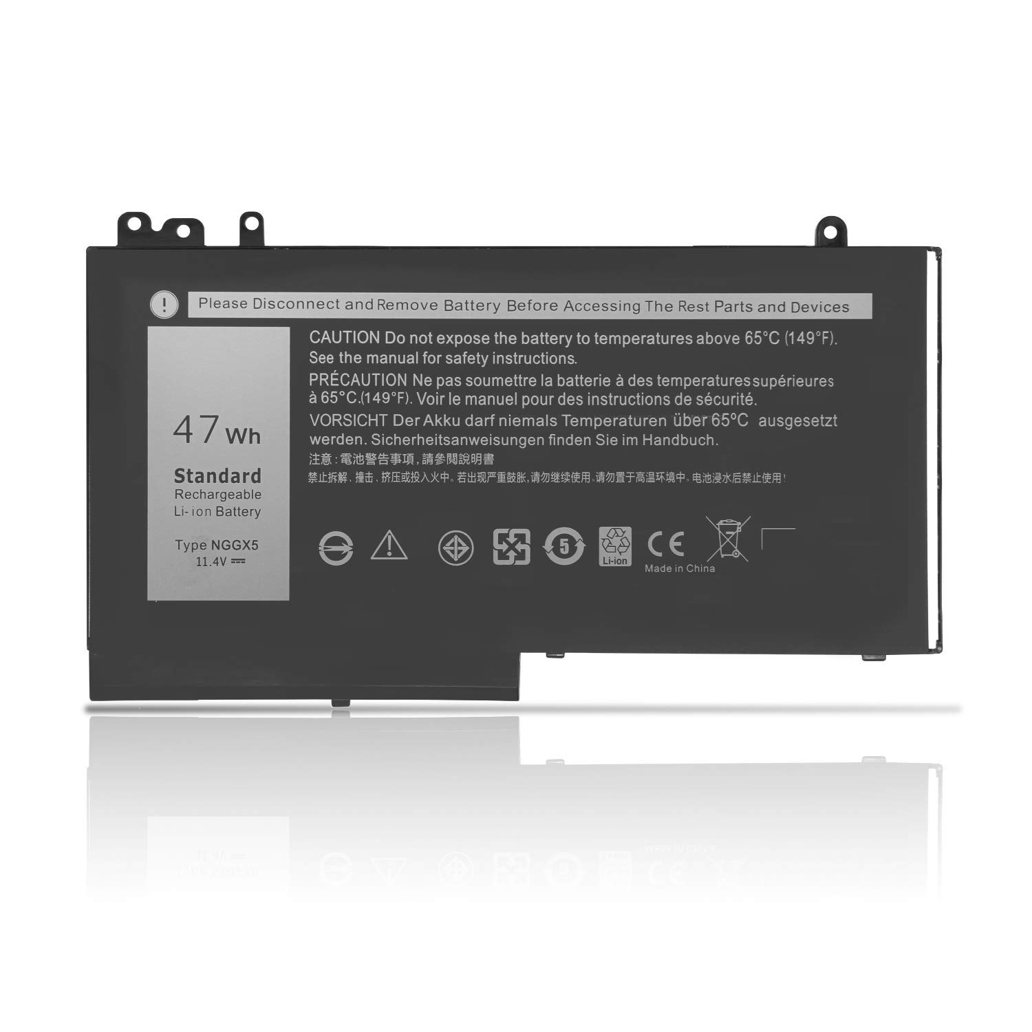 ASKC 47Wh 3-Cell NGGX5 Laptop Battery for Dell Latitude E5270 E5470 E5570 (P48F001) Precision M3510 Series JY8D6 0JY8D6 954DF 451-BBUM 451-BBUJ