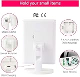 WEILY LED Makeup Vanity Mirror Tri-Fold 1x 2x 3x Touch Screen White view 5