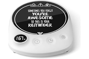 Bsigo Coffee Warmer Plate Candle Mug Warmer for Home & Office, Electric Smart Coffee Mug Warmer for Desk, Portable Warmer Beverage Tea Coffee Cup Warmer with 3-Temp Settings, 1-12h Timer Auto Shut Off