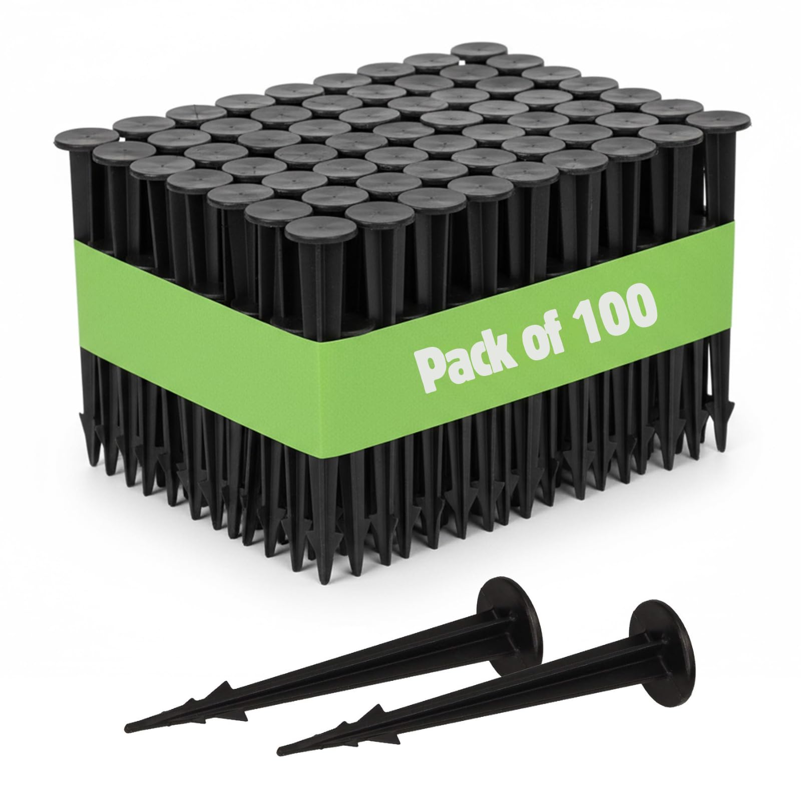 GARDENIX® Pack of 100 TerraPEG Mini Securing Pegs Landscape Fabric Peg for Weed Fabric Ground Sheet Cover