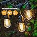 JACKYLED Outdoor String Lights LED UL 48 Ft Heavy Duty Cord 18 Sockets 19 x 2 Watt LED Bulbs (1 Spare) Vintage Weatherproof Edison String Lights for Patio Backyard