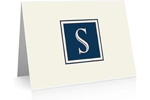 Little Notes by Comptime Monogram Stationery Note Cards (24 Foldover Cards and Envelopes) (S)