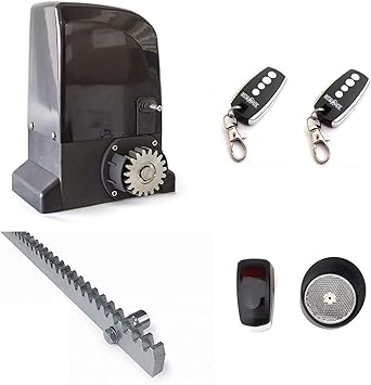 Komplettes Professionelle Motor Schiebetur Slide Bis 800 Kg Mit 2 Fernbedienungen Fotozelle Reflexion Und 4 Meter Reissverschluss Stahl Hohe Qualitat Amazon De Baumarkt