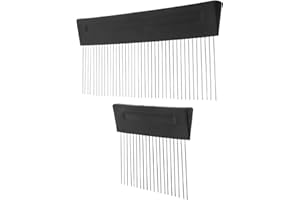 Yardenfun 2pcs Stainless Steel Paint Comb Set for Textured Painting, Artist Tools for Stucco Finishing